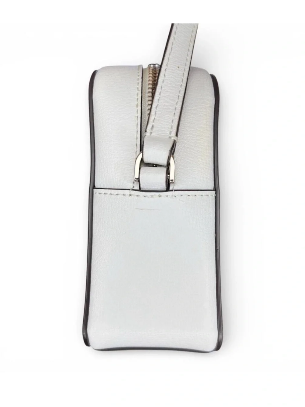 Kate Spade New York Harper White refined grain leather crossbody bag